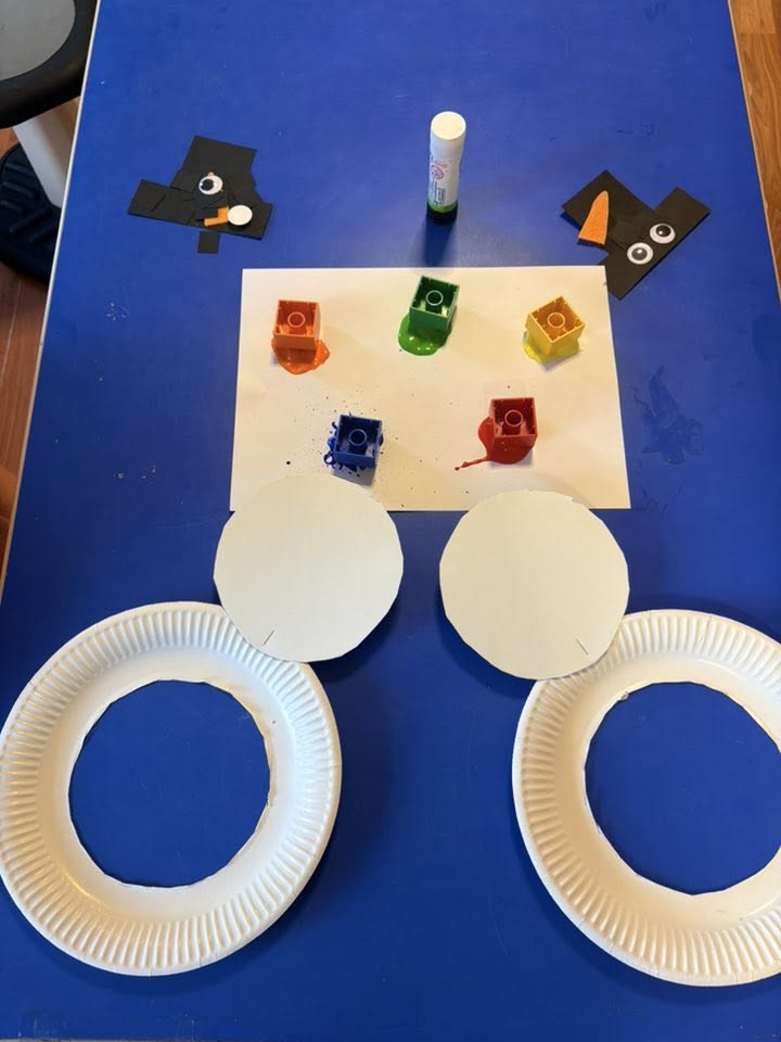 A colour-matching and early maths activity with felt shapes